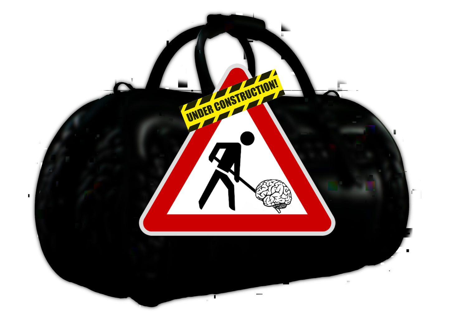 Genuine leather brain duffel bag