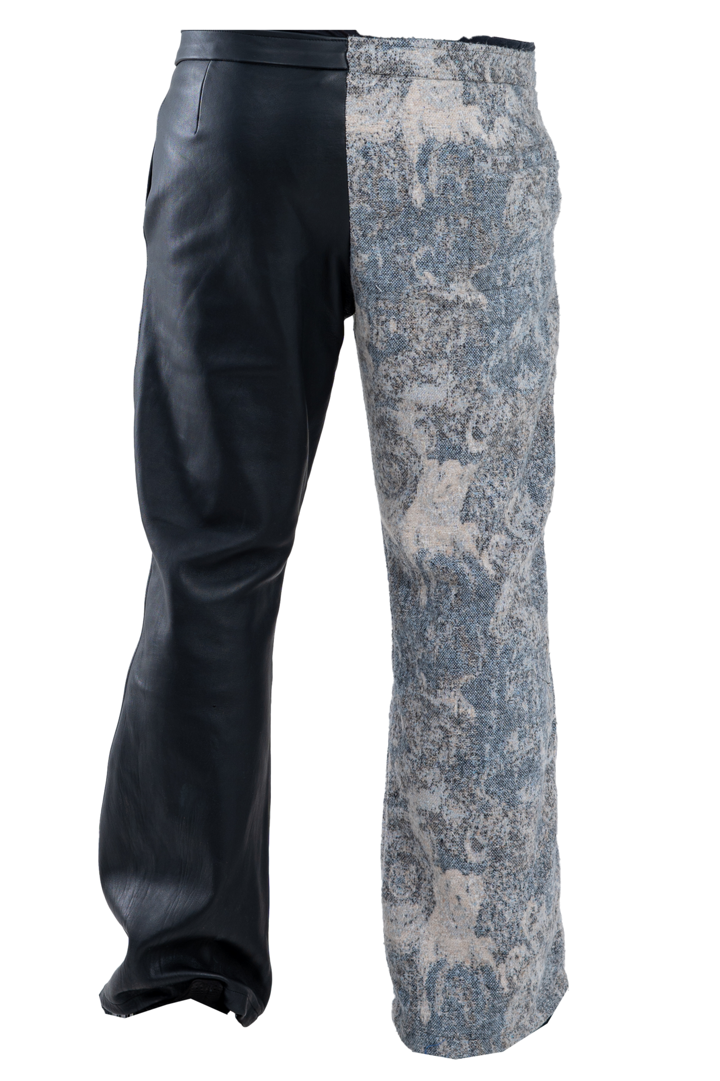 Genuine leather and Alexandra Jacquard Pants
