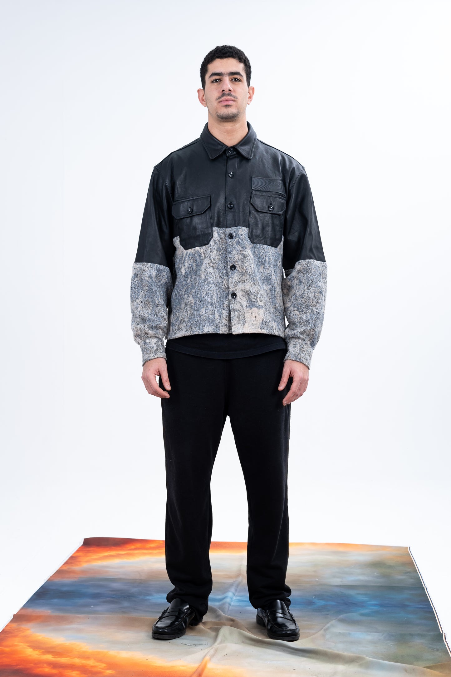Genuine Leather Alexandra Jacquard shirt