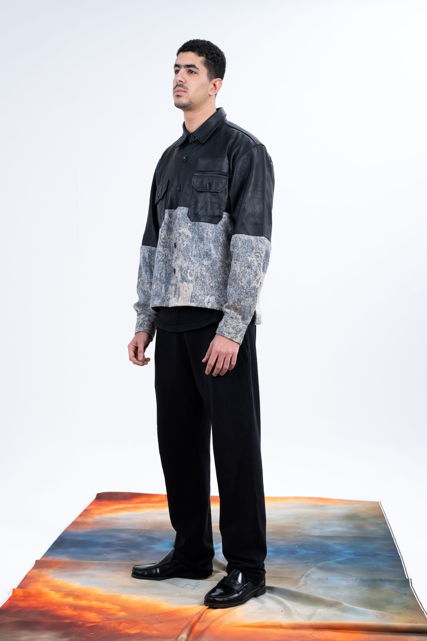 Genuine Leather Alexandra Jacquard shirt