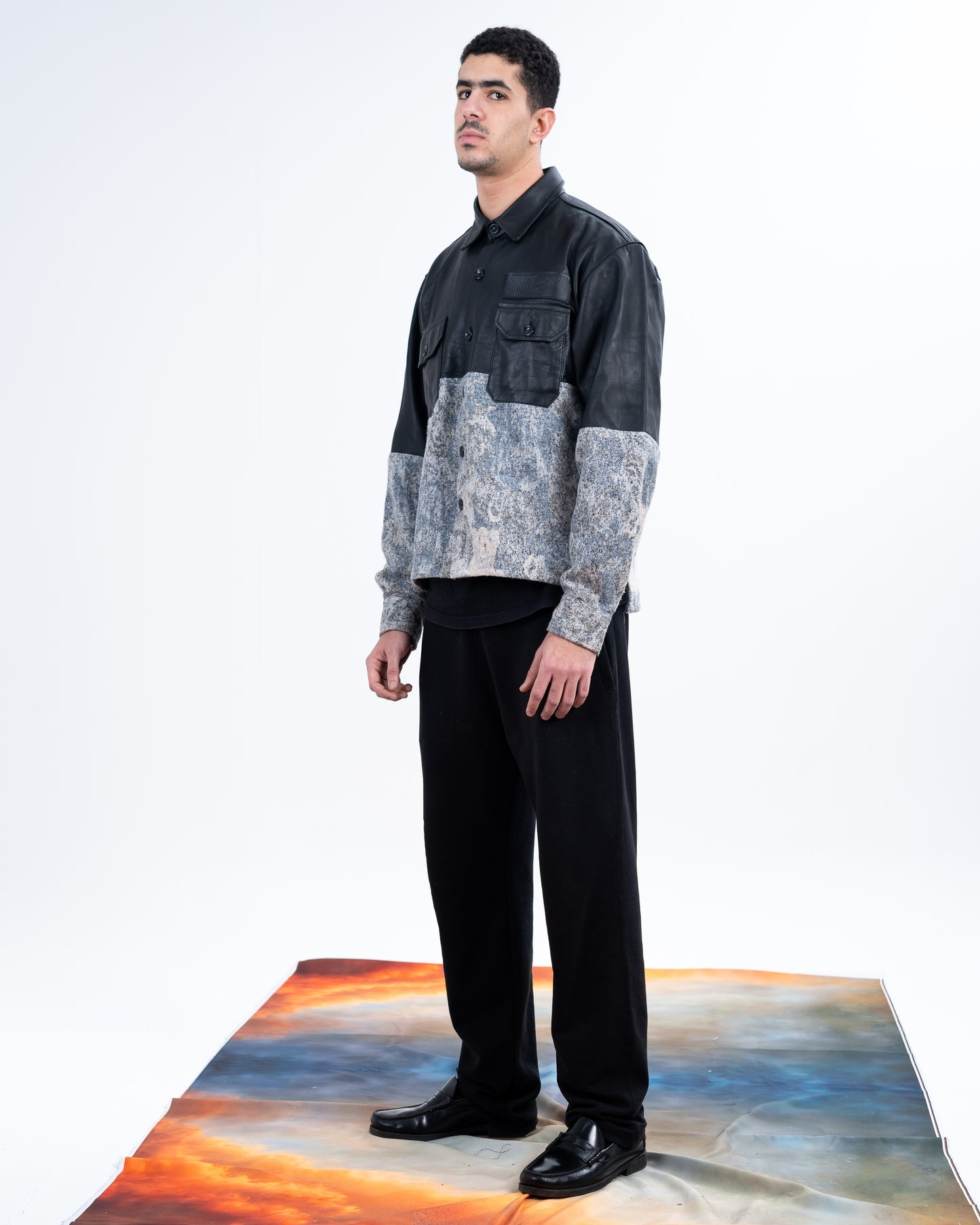 Genuine Leather Alexandra Jacquard shirt