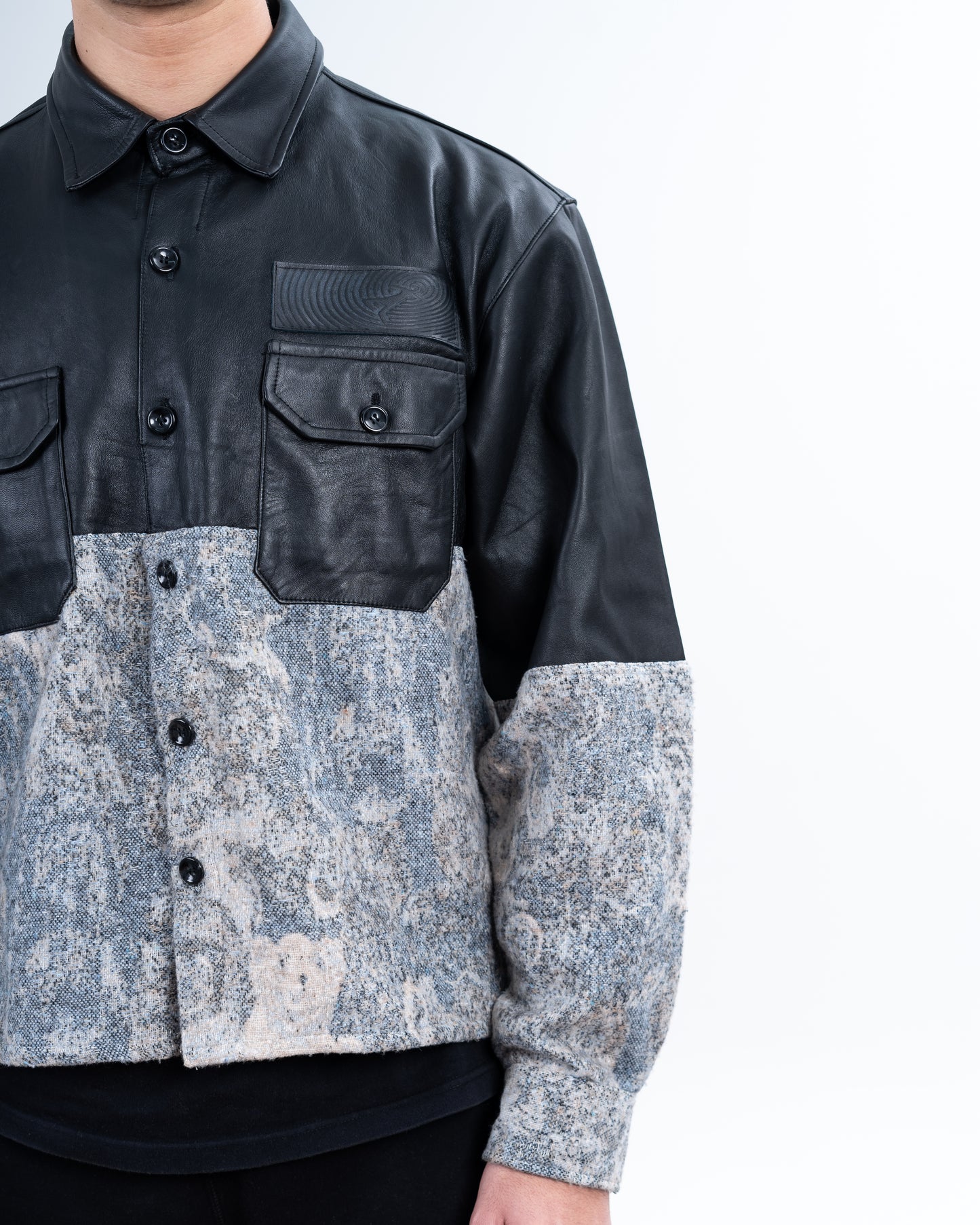 Genuine Leather Alexandra Jacquard shirt
