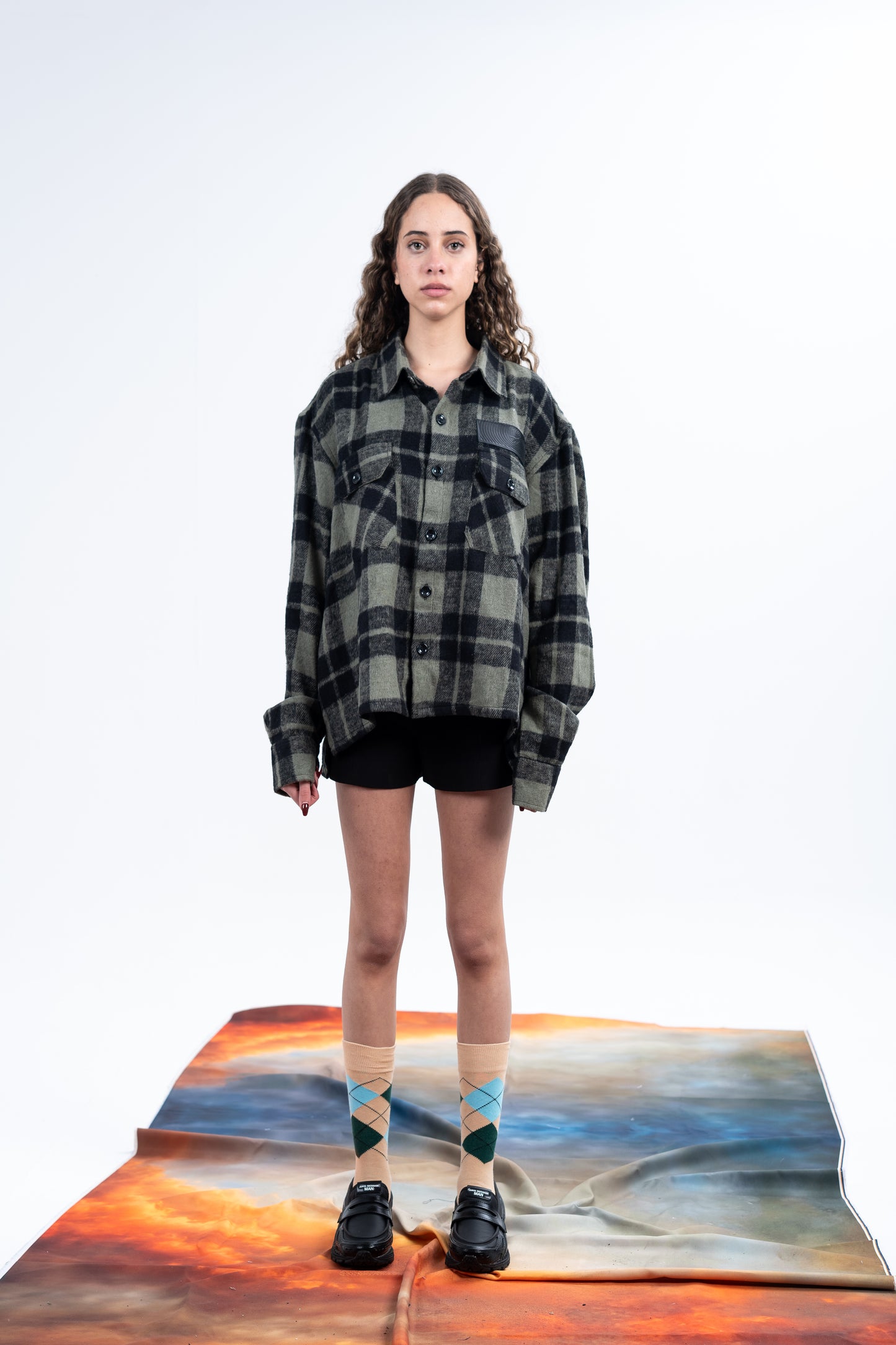 Green Plaid Flannel Shirt