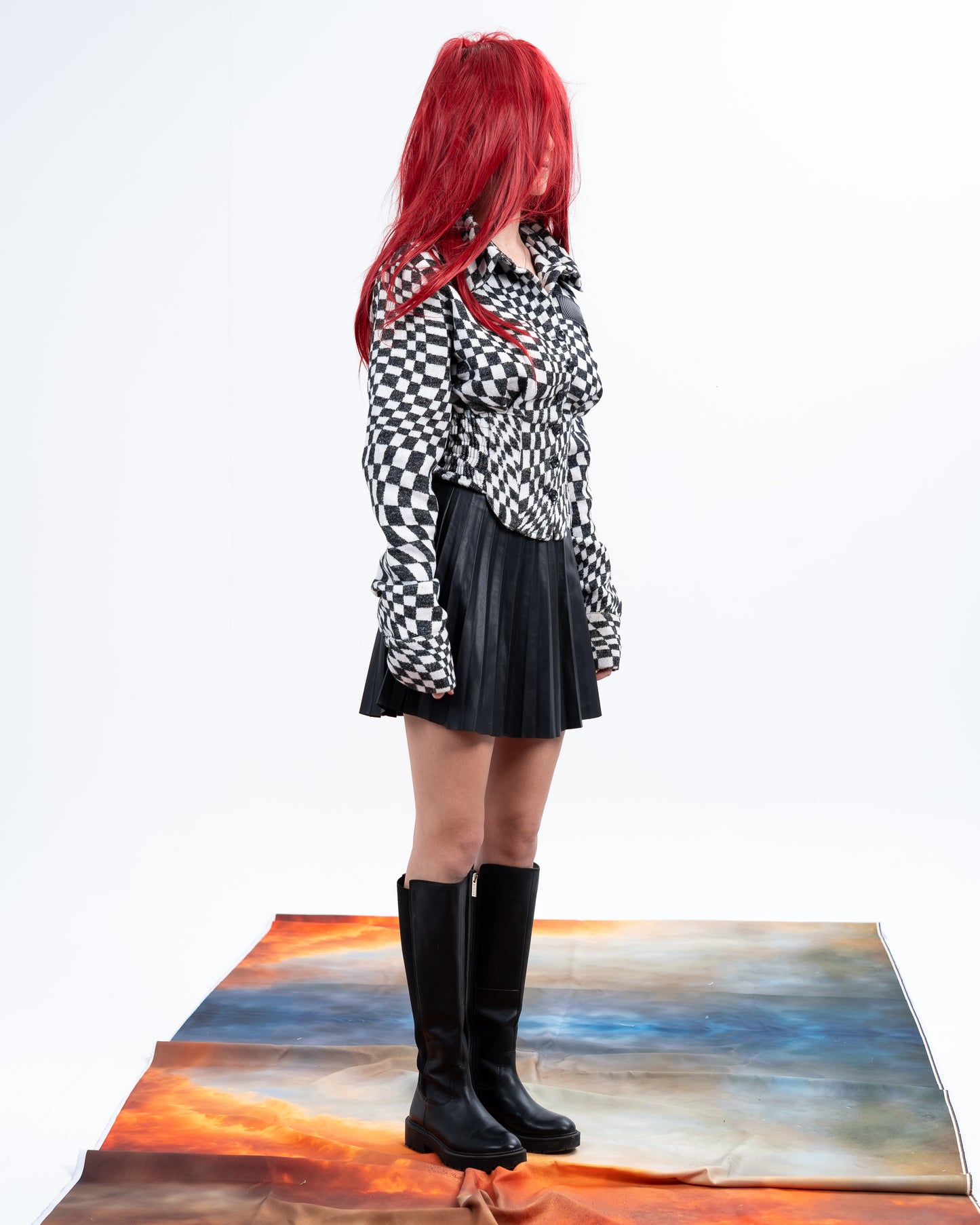 Cropped Checkered Shirt