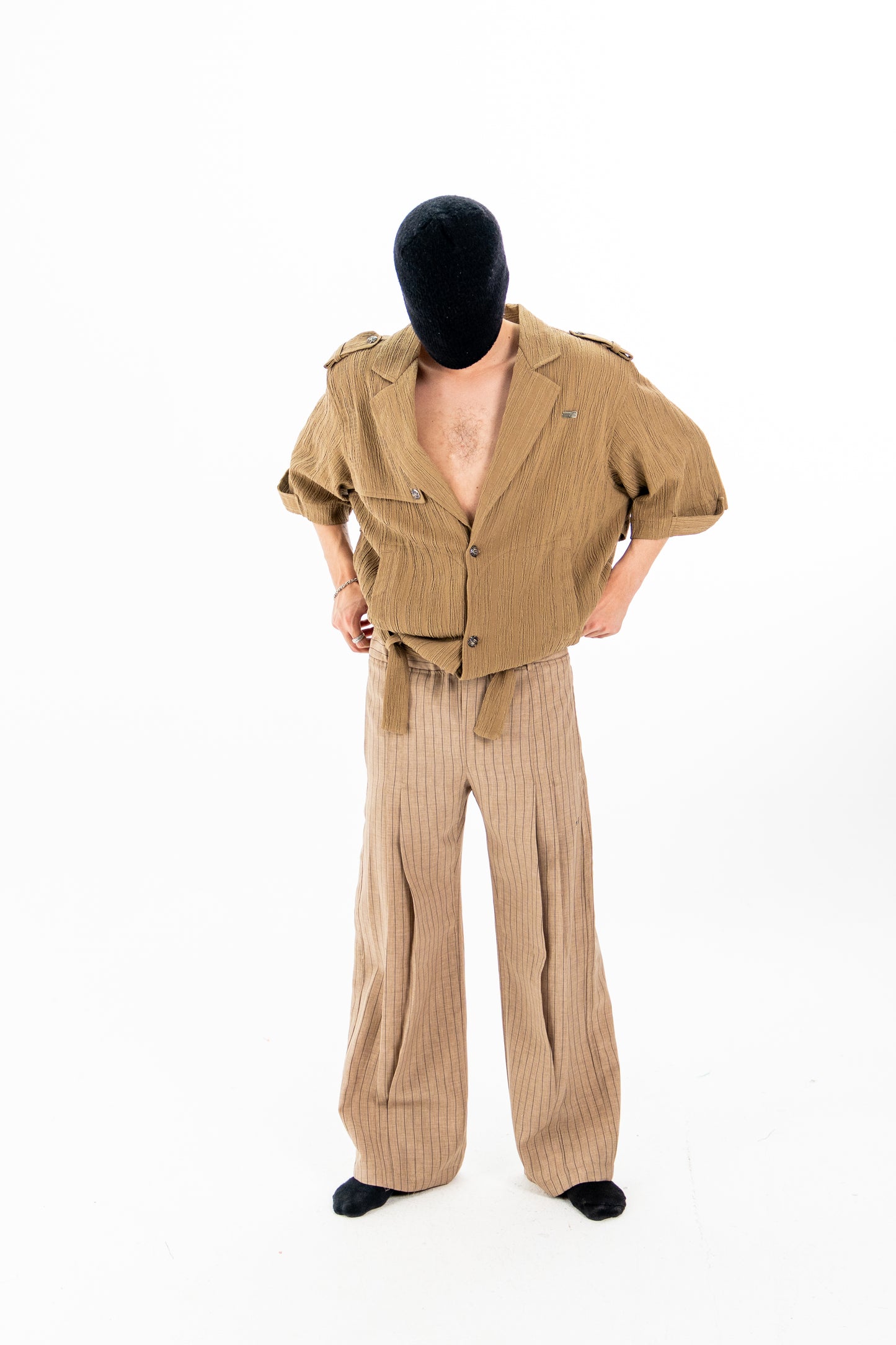Beige Bloom Pants