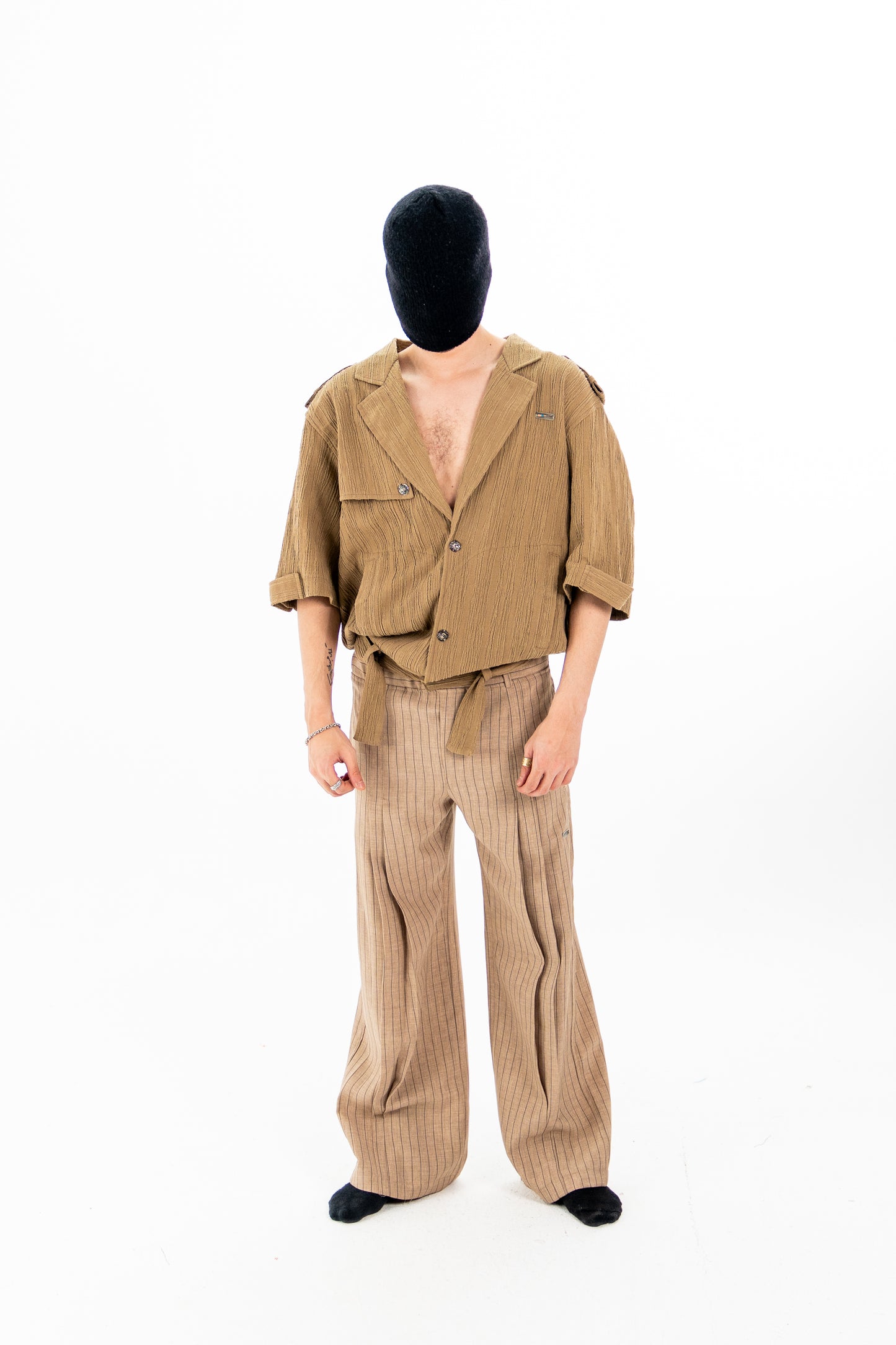 Beige Bloom Pants