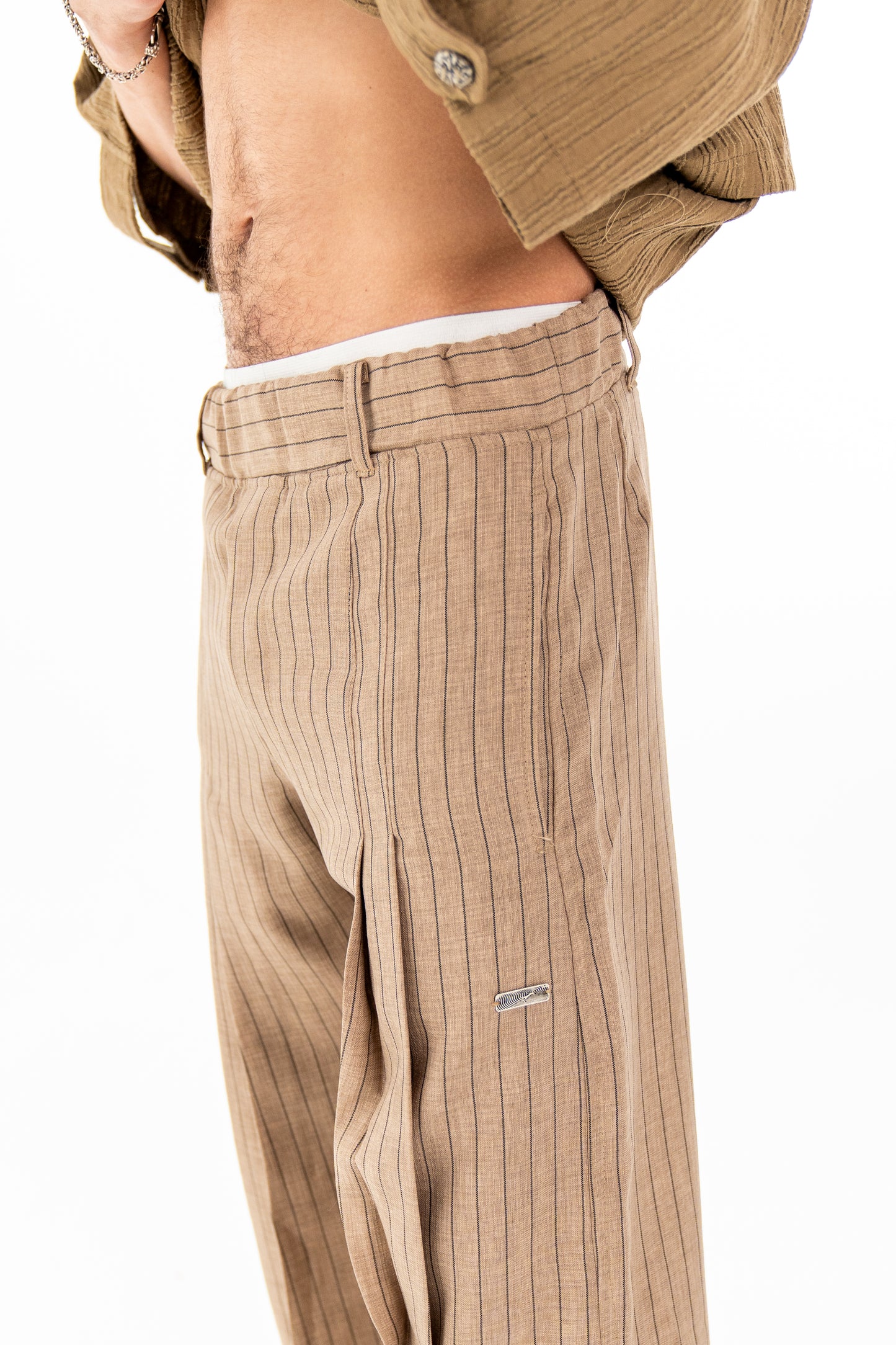 Beige Bloom Pants