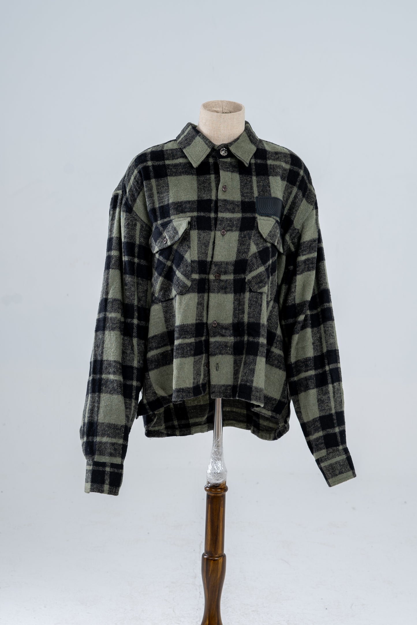 Green Plaid Flannel Shirt