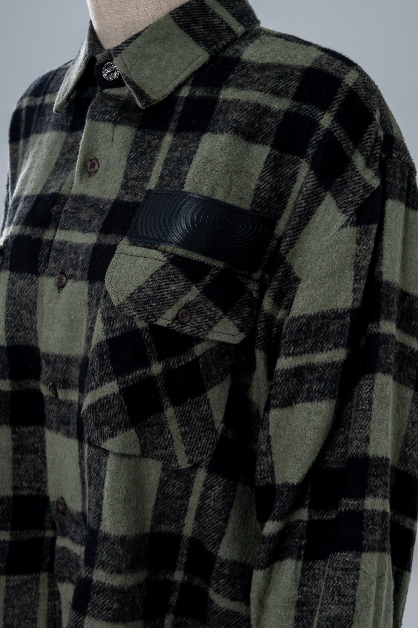 Green Plaid Flannel Shirt