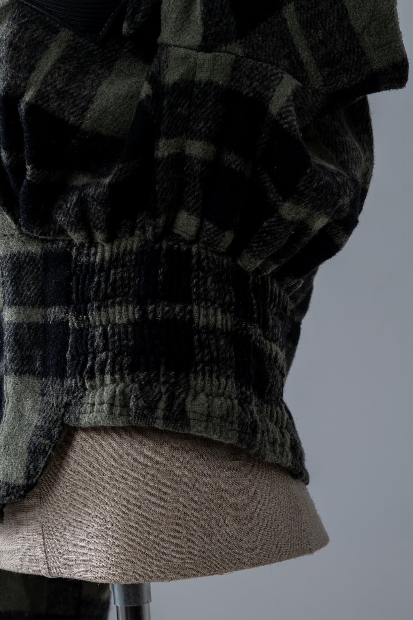 Cropped Green Plaid shirt