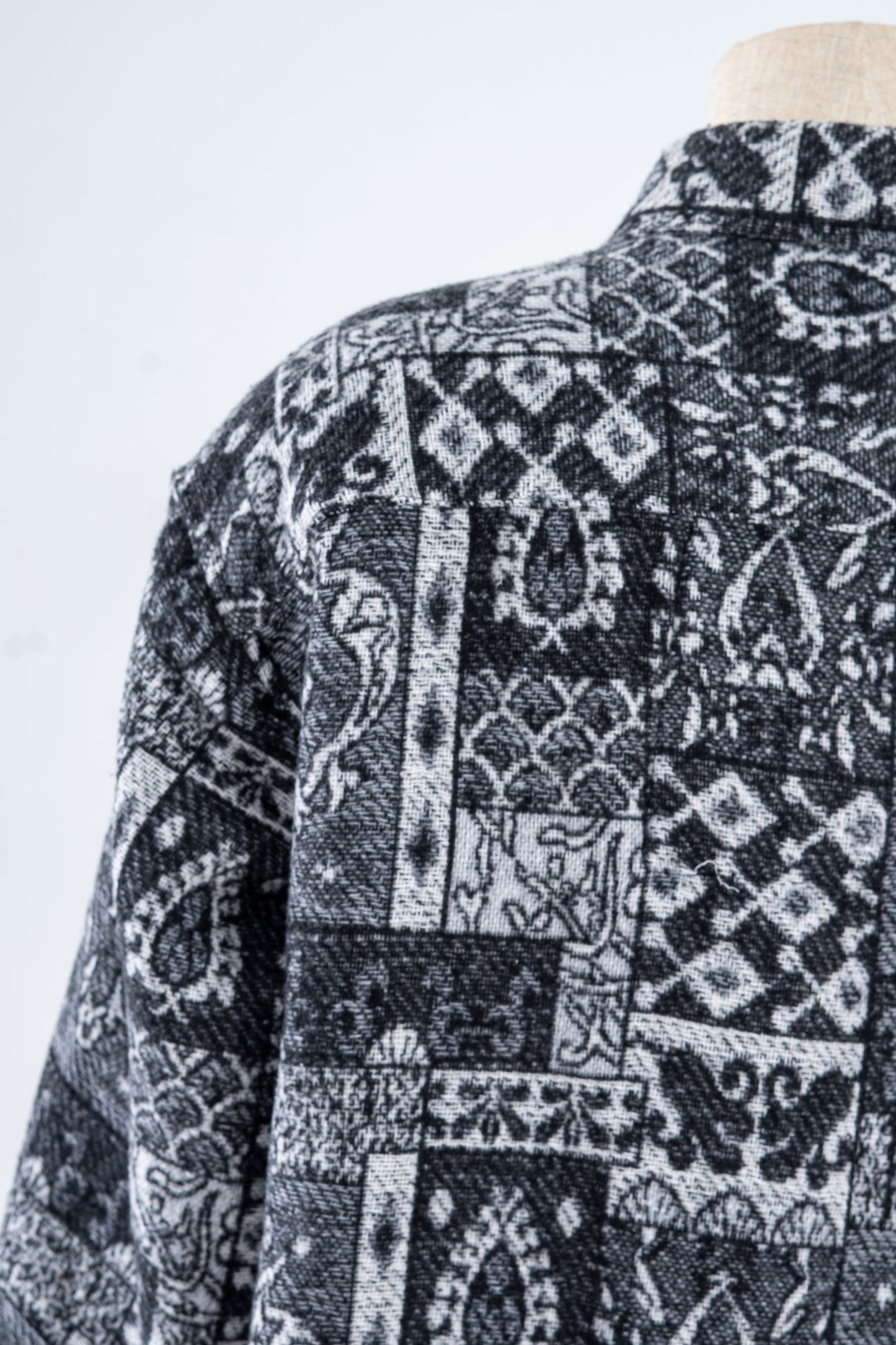 Black/White Patterned Jacquard Shirt