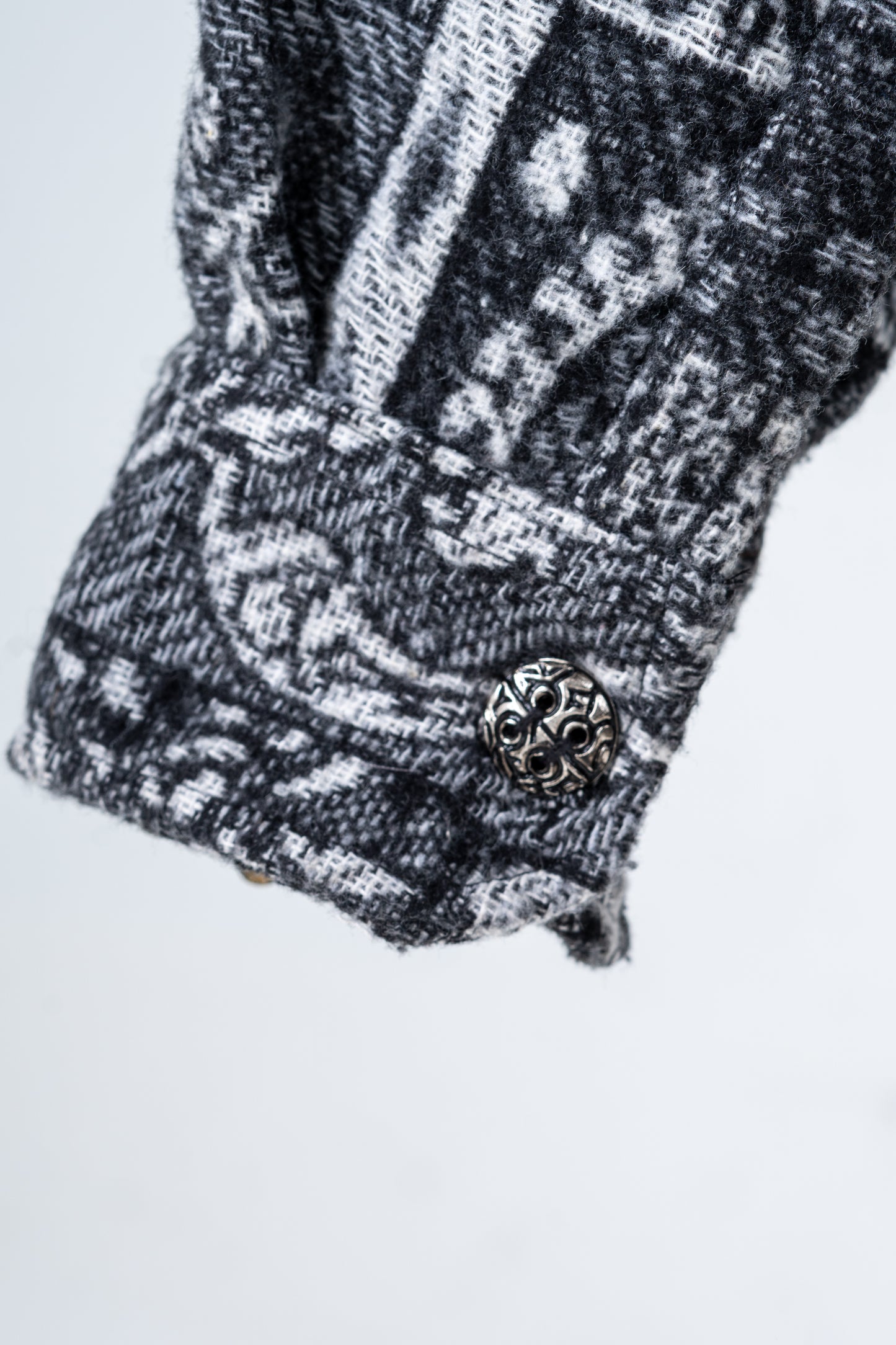 Black/White Patterned Jacquard Shirt