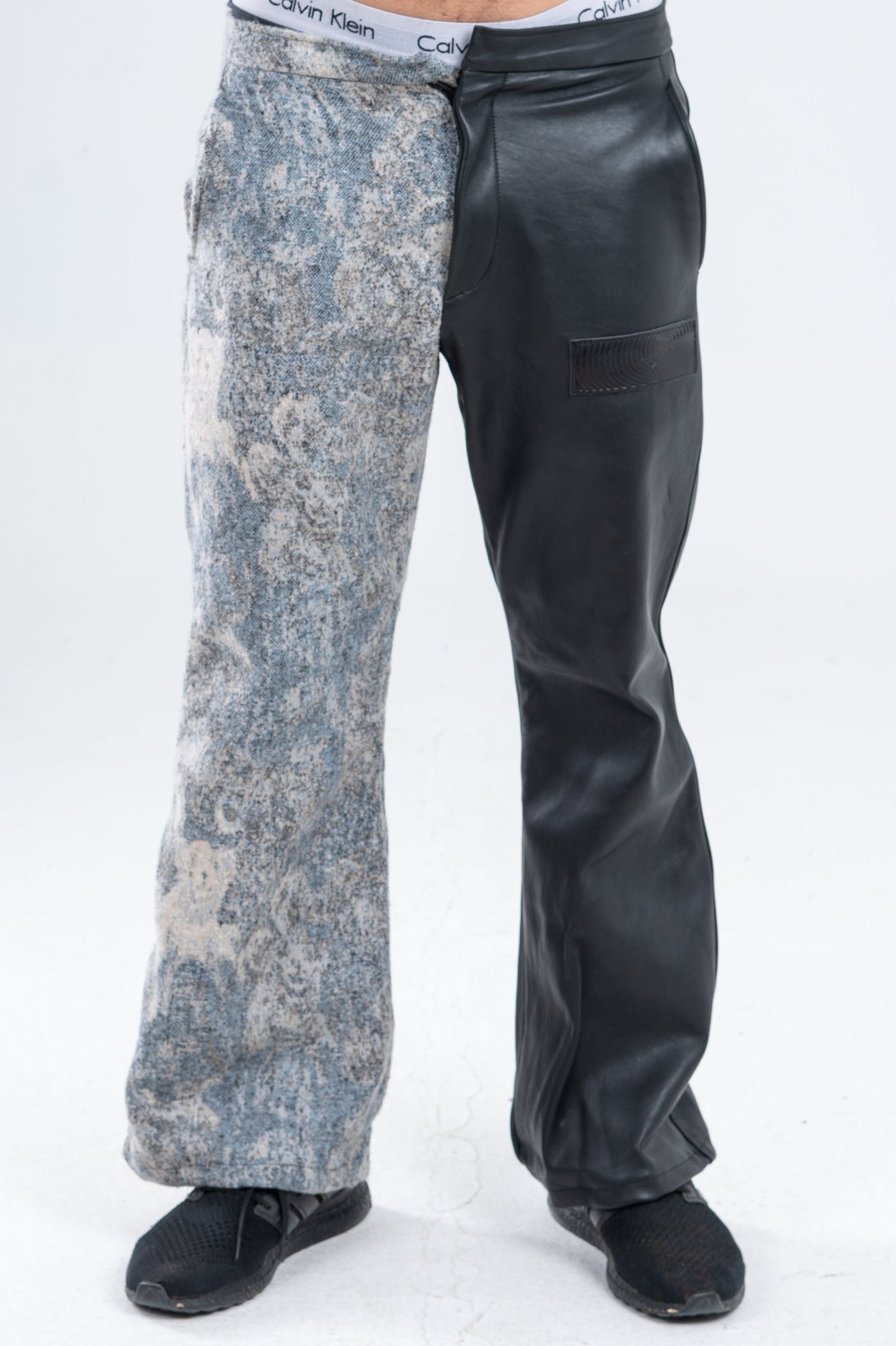 Genuine leather and Alexandra Jacquard Pants