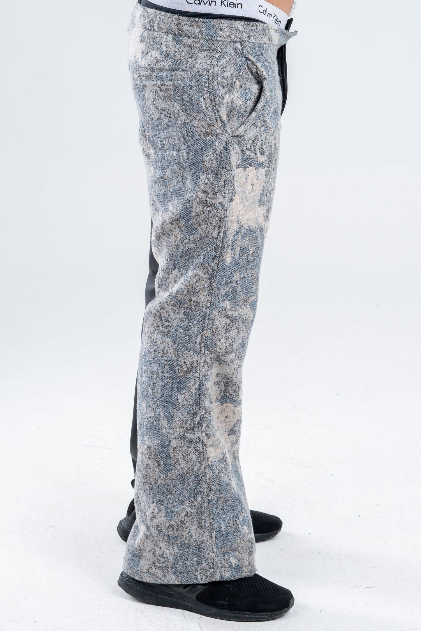 Genuine leather and Alexandra Jacquard Pants