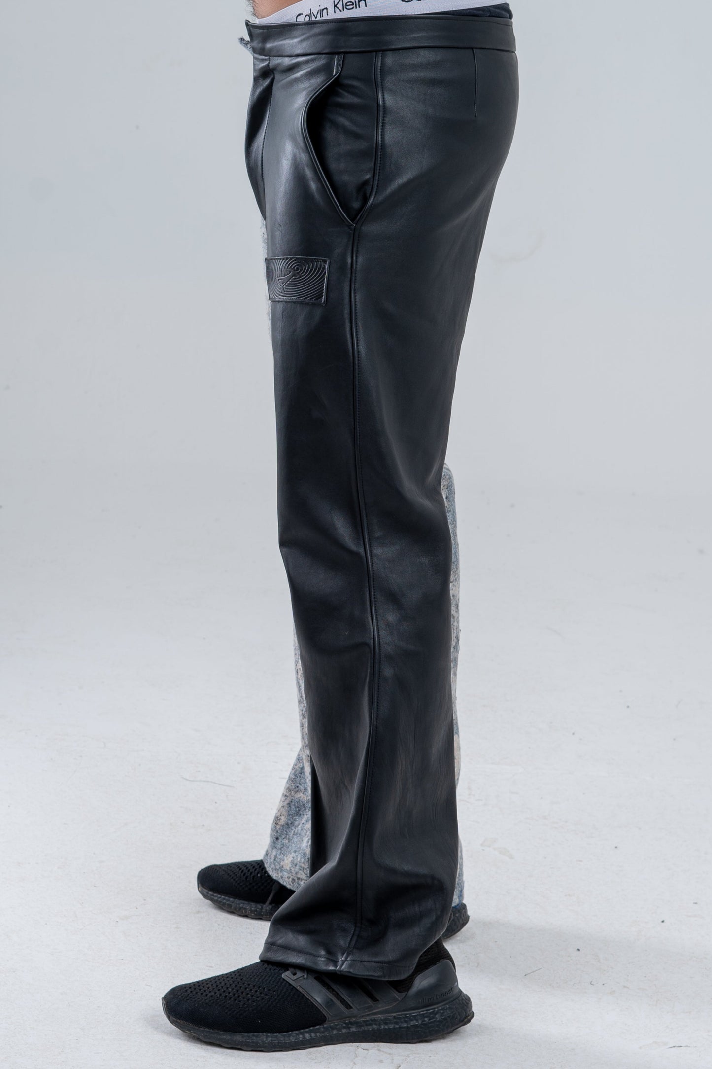 Genuine leather and Alexandra Jacquard Pants
