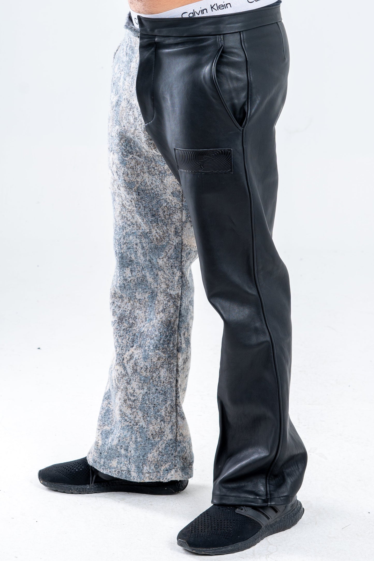 Genuine leather and Alexandra Jacquard Pants