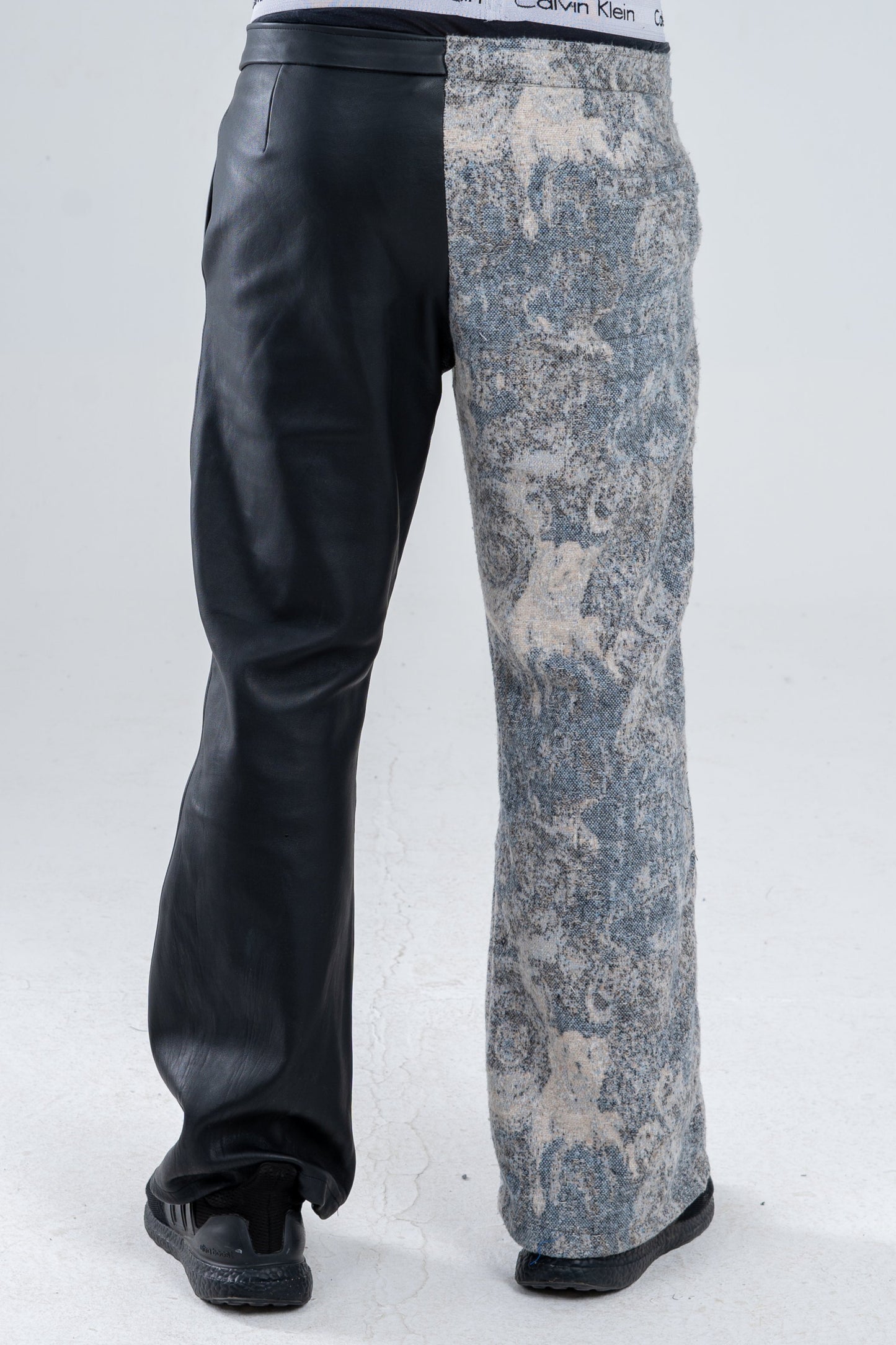 Genuine leather and Alexandra Jacquard Pants