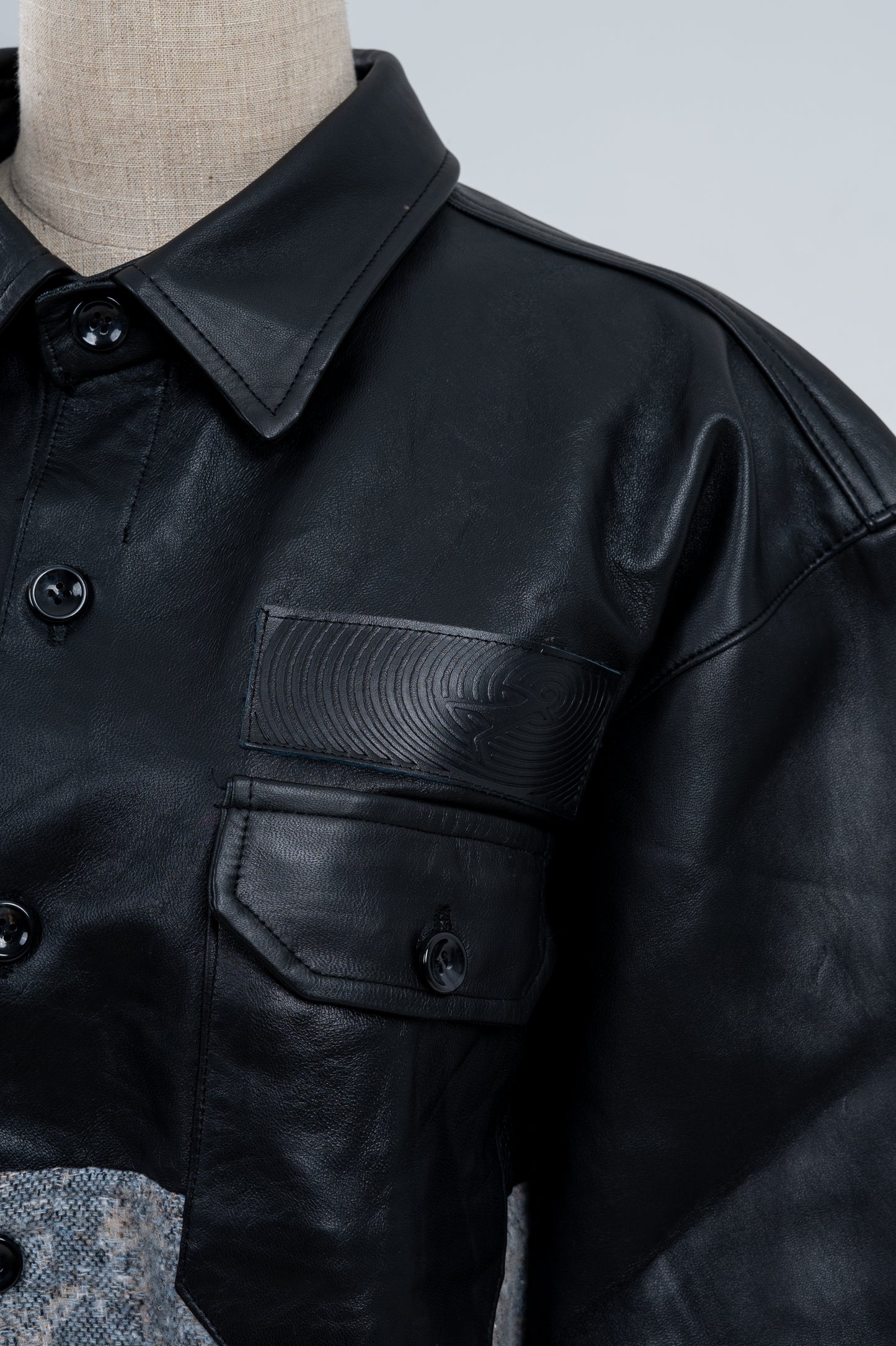 Genuine Leather Alexandra Jacquard shirt