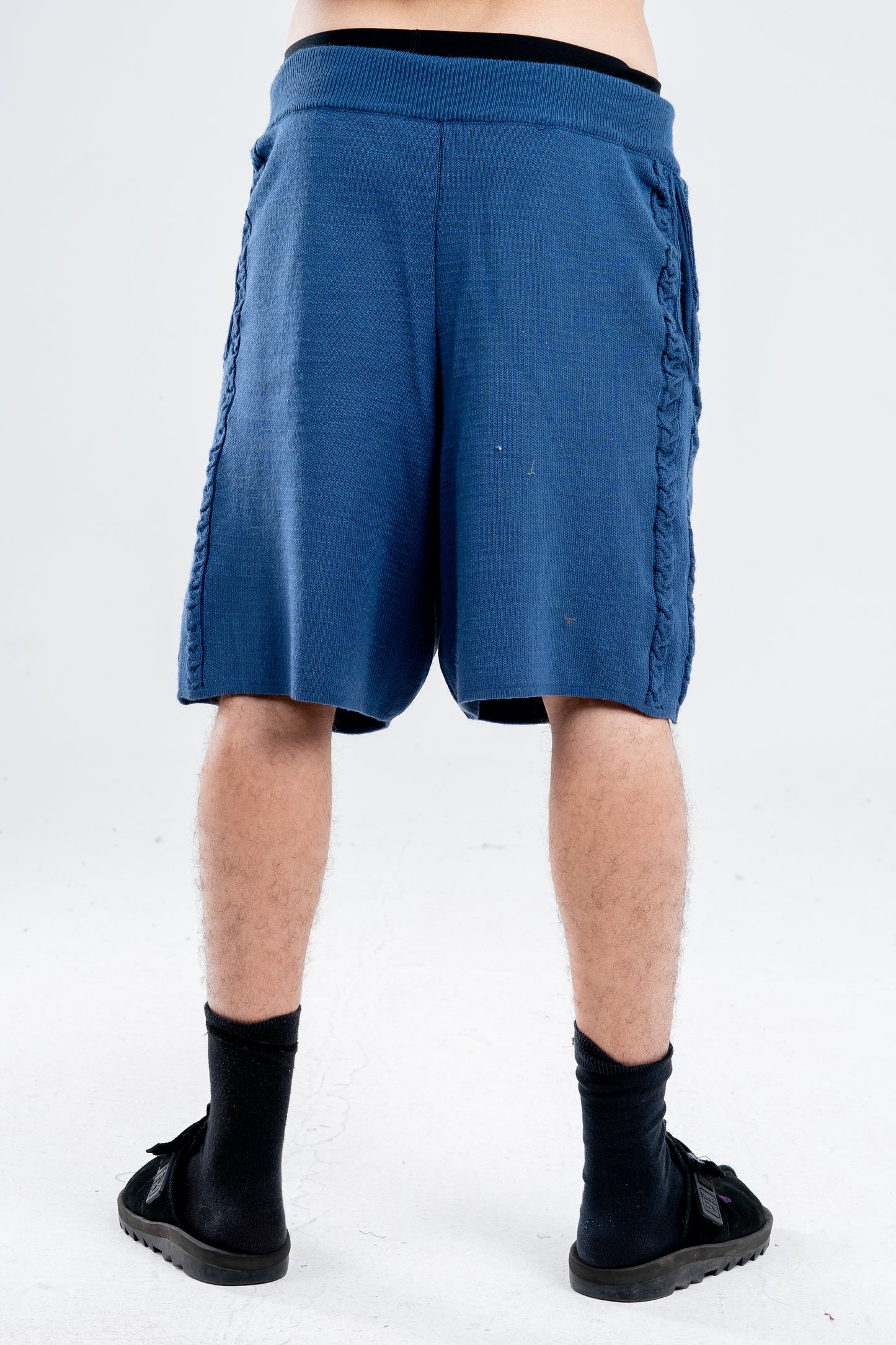 Knitted navy Shorts