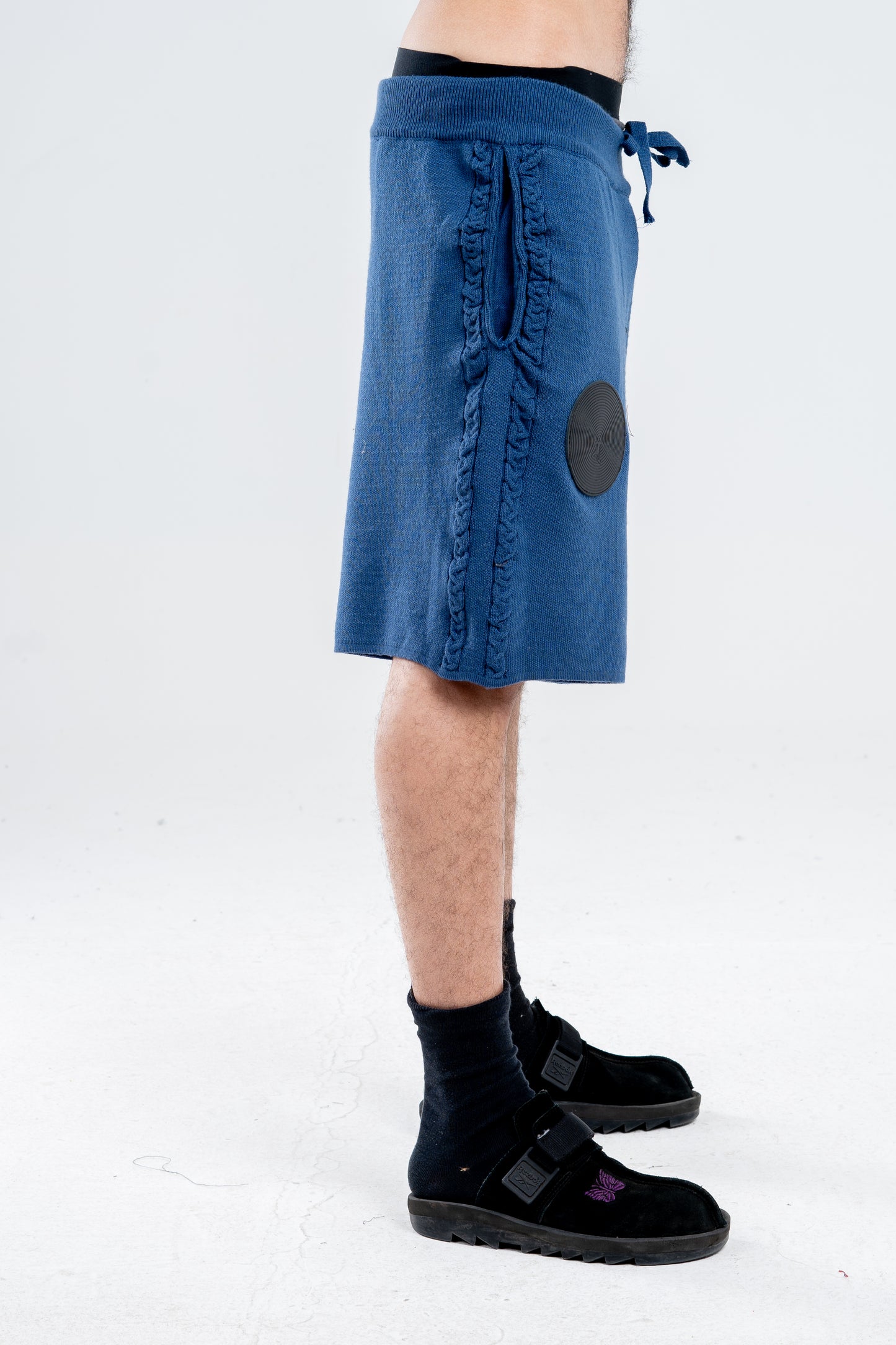Knitted navy Shorts
