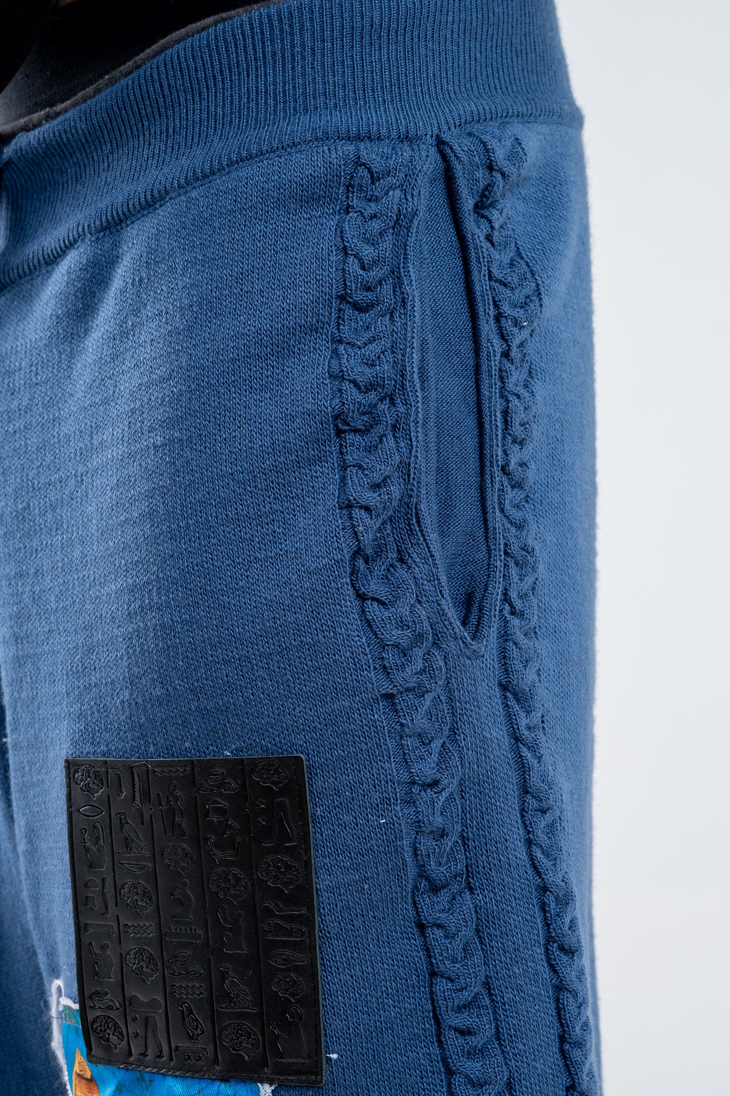 Knitted navy Shorts