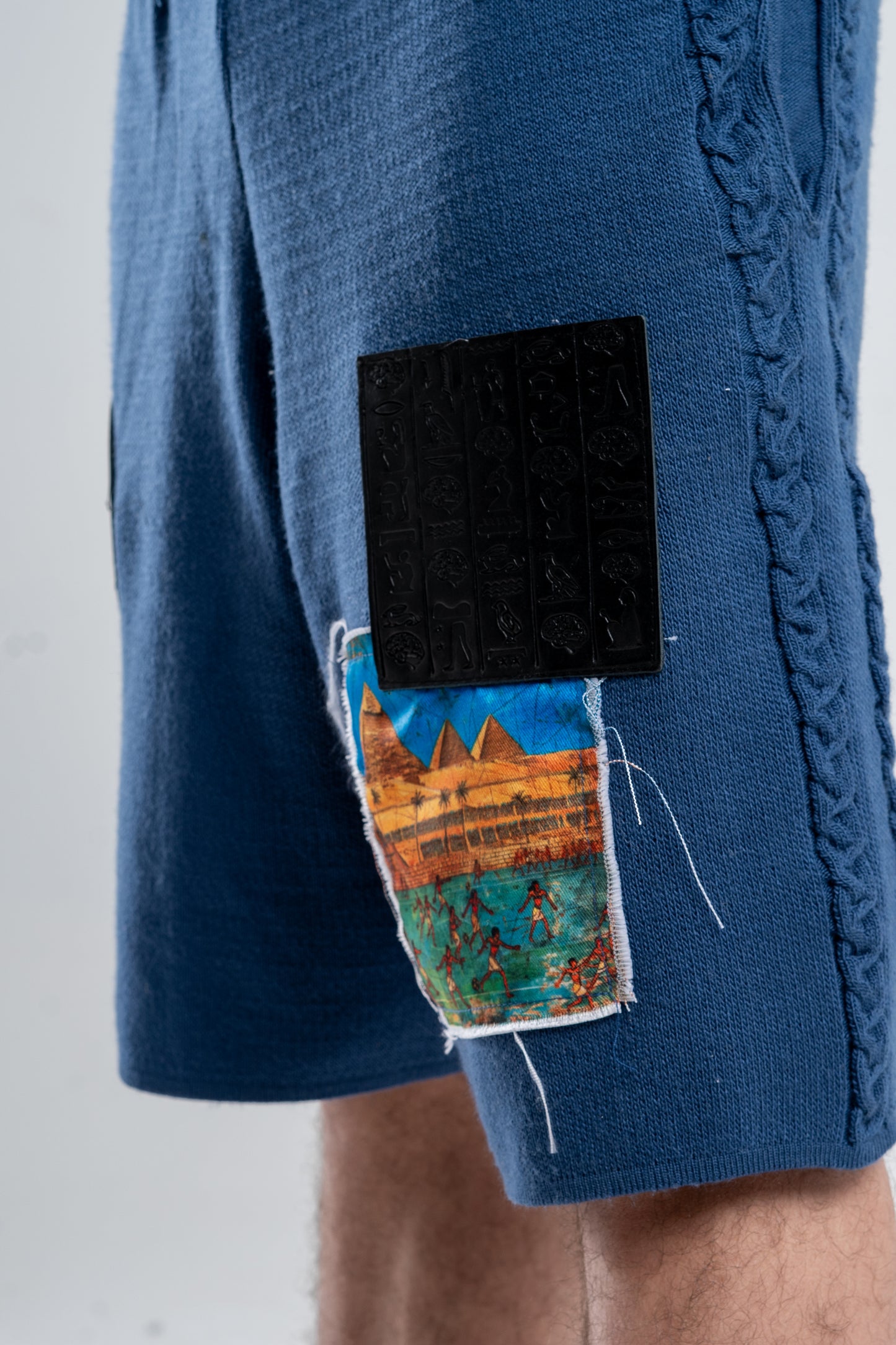 Knitted navy Shorts