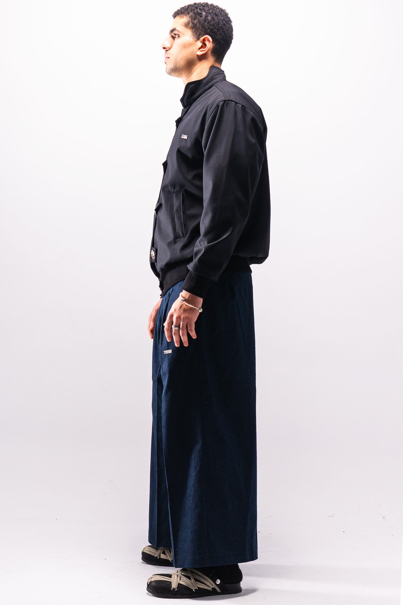 Flipped Denim Wide Pants