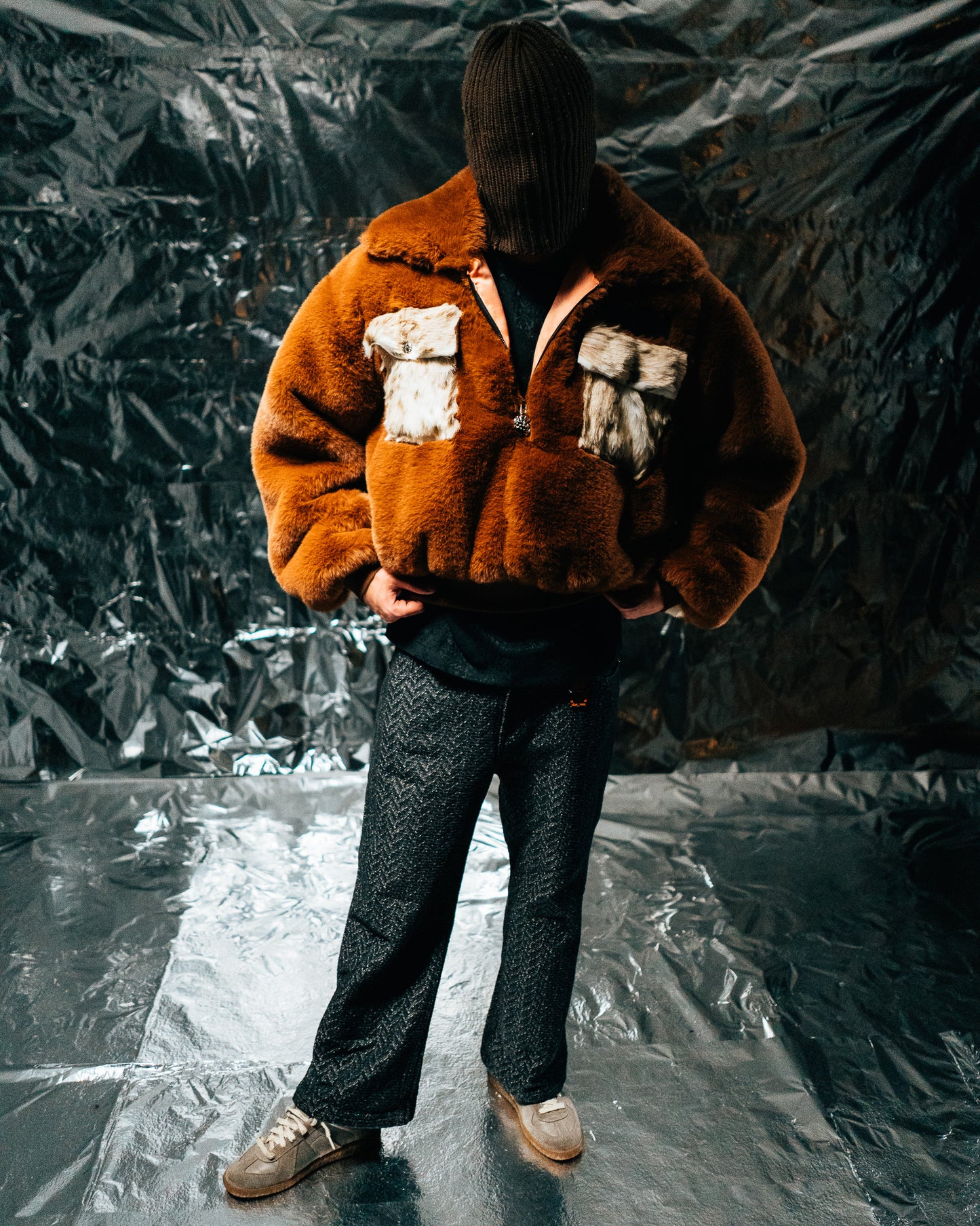 Brown/Wolf Fur Storm Half-zip