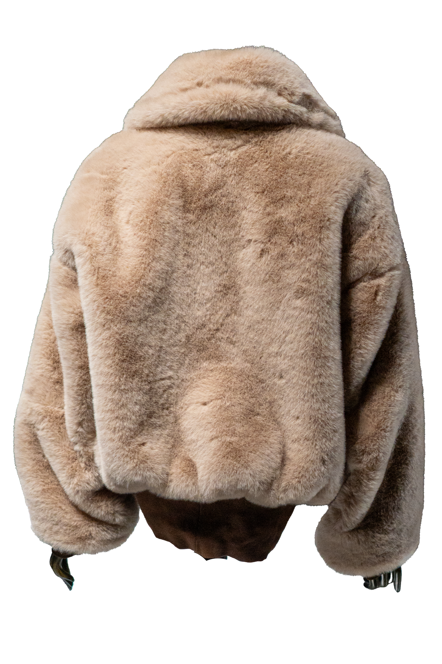 Beige Fur Half-zip