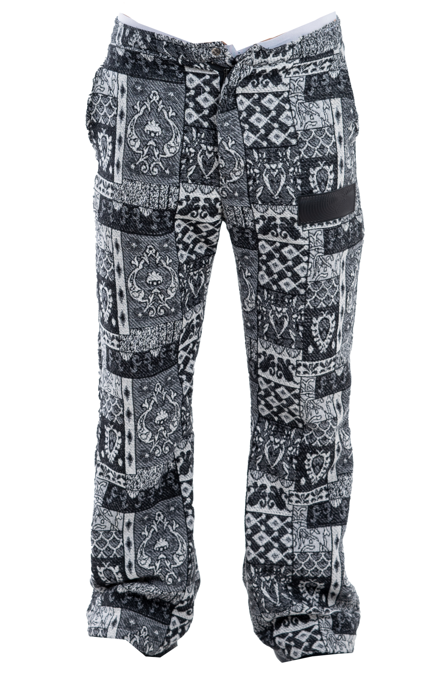 Black Patterned Pants
