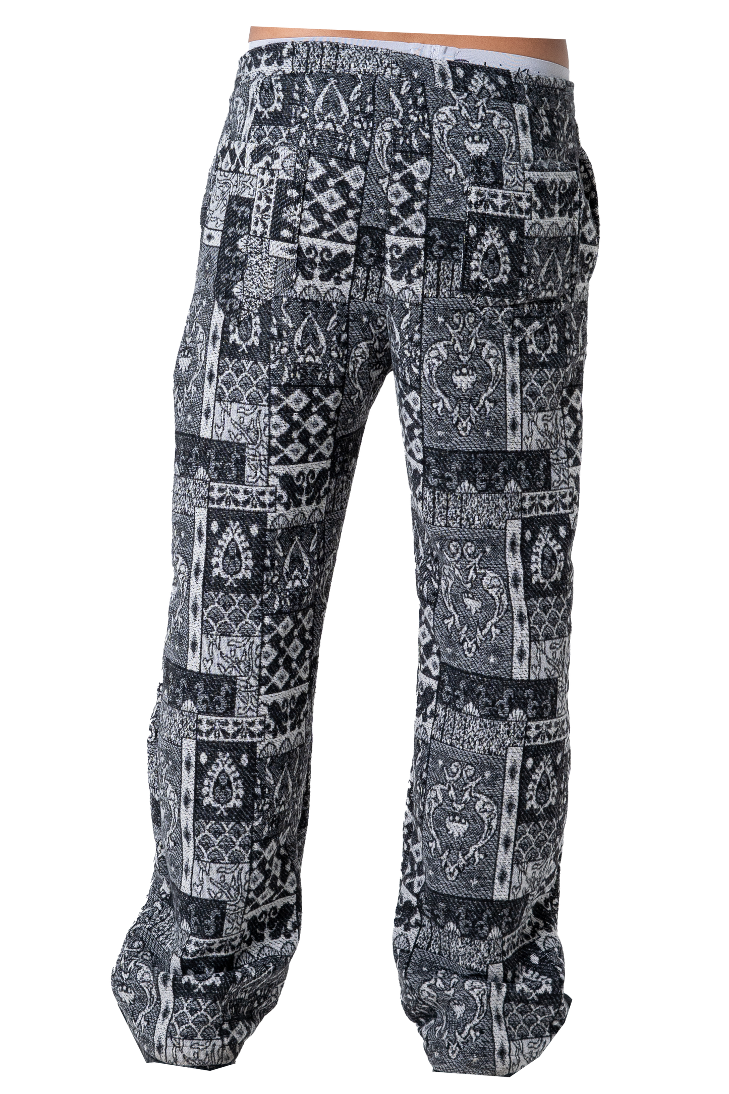 Black Patterned Pants