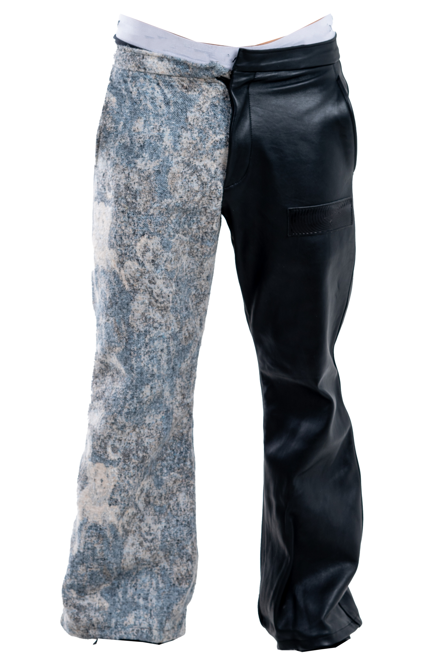 Genuine leather and Alexandra Jacquard Pants