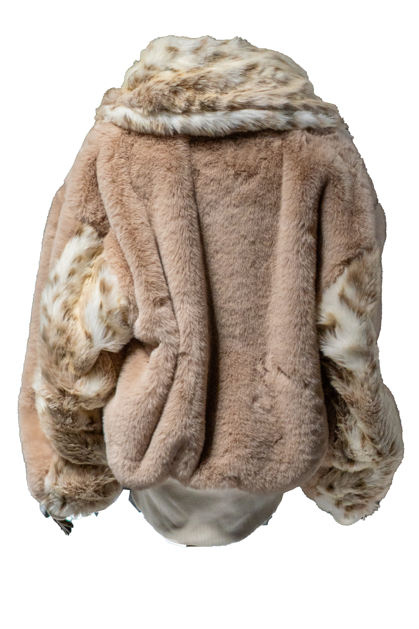 Beige/wolf Fur Half-zip