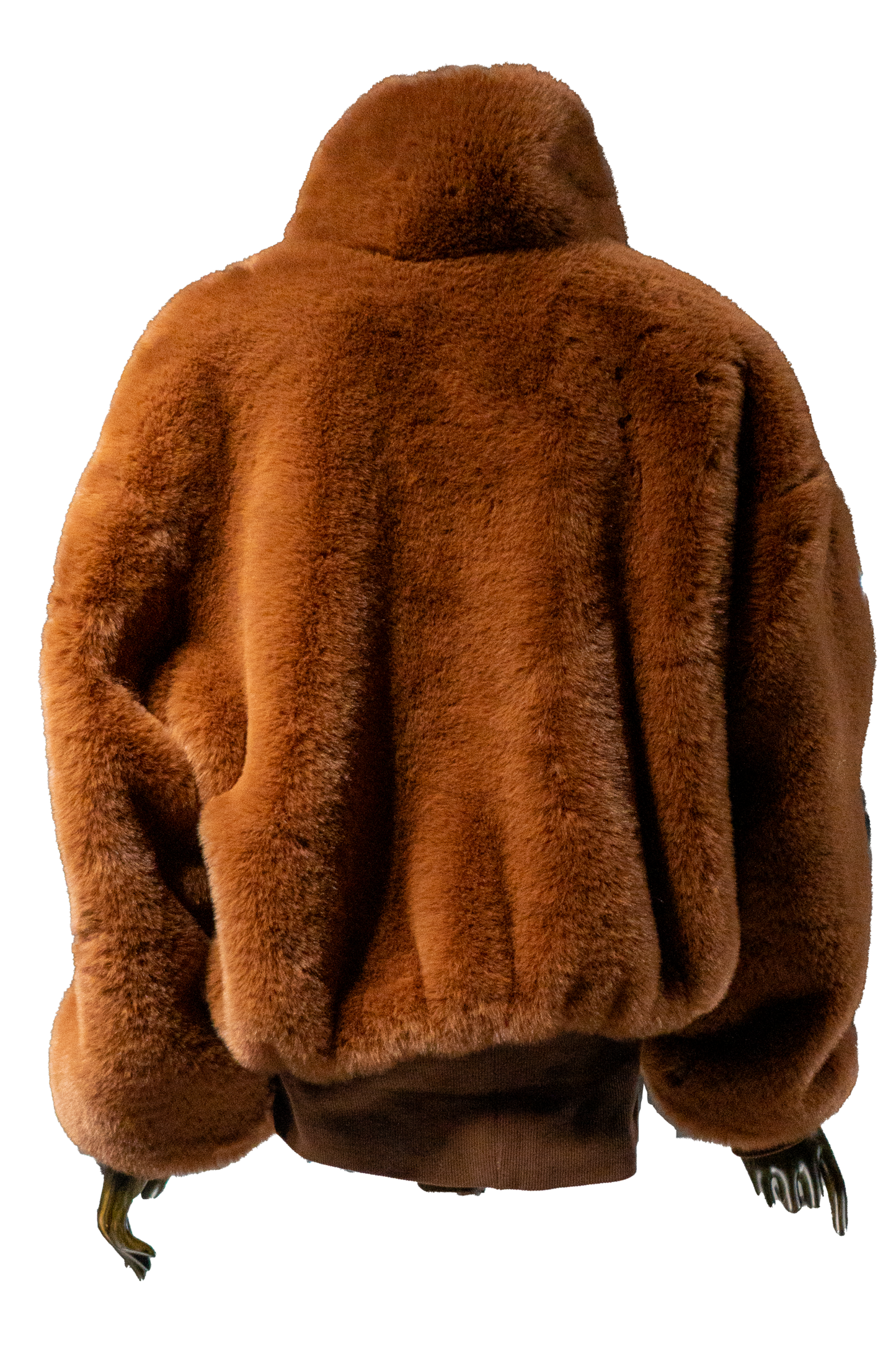 Brown Fur Half-zip