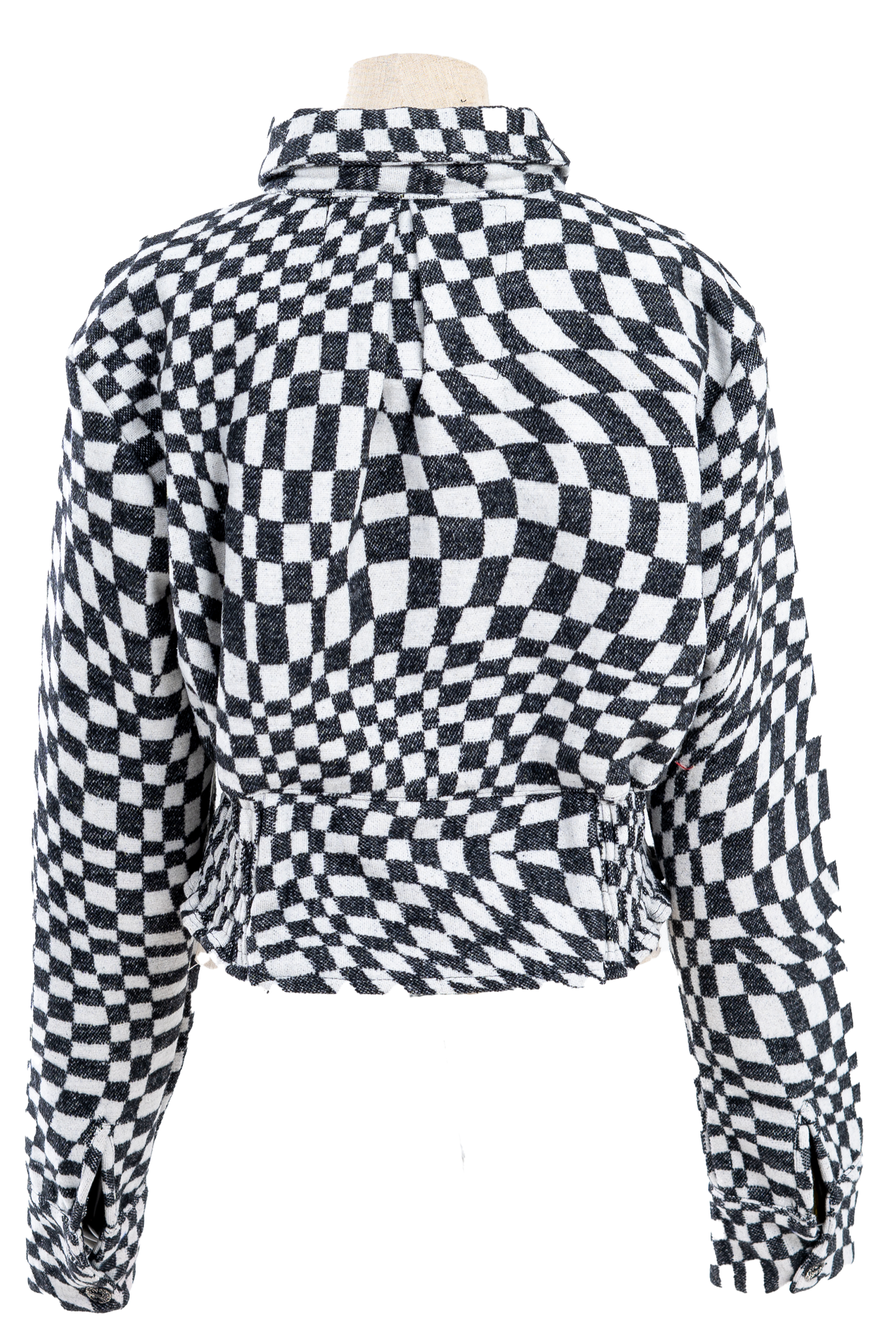 Cropped Checkered Shirt