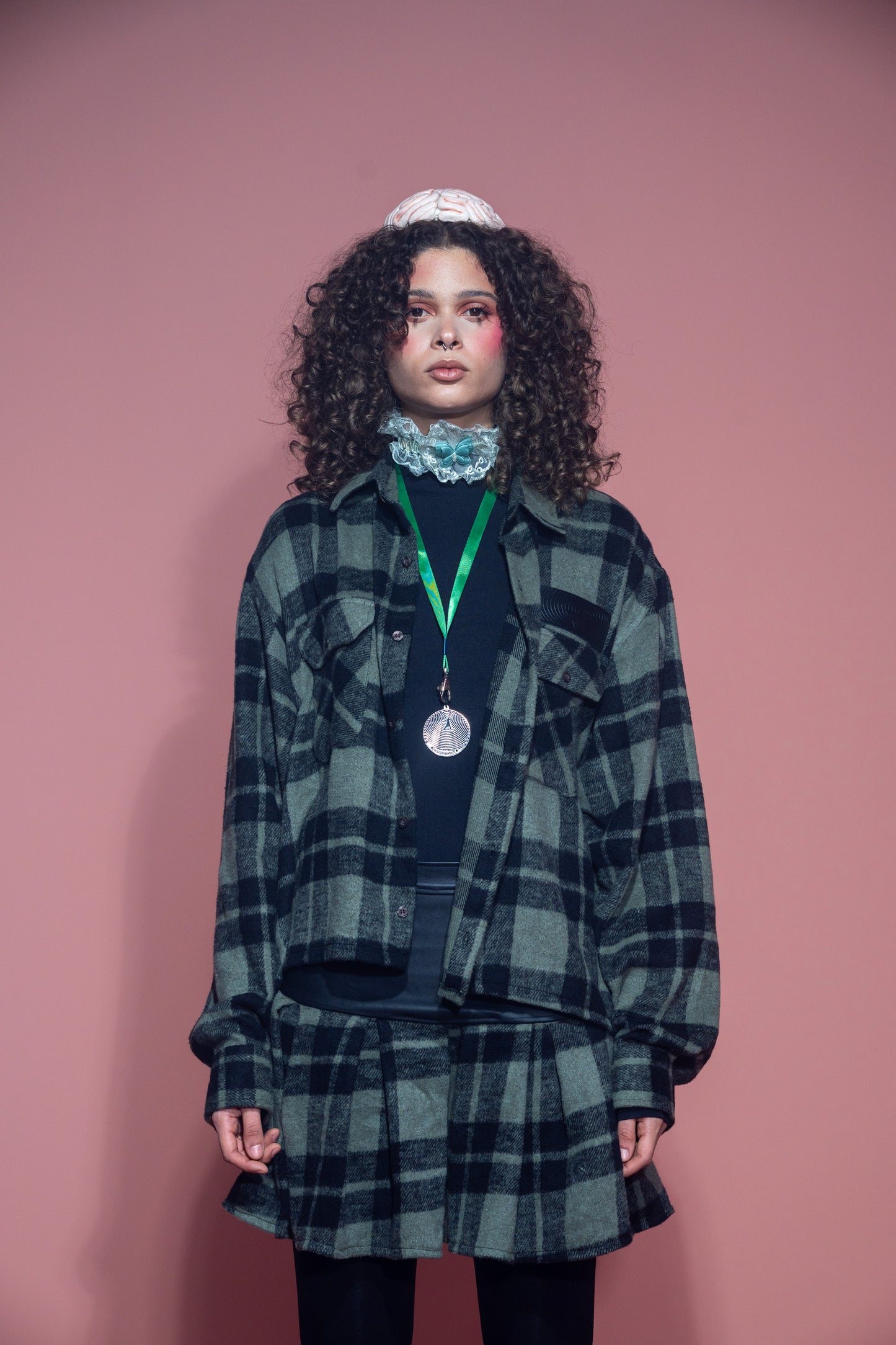 Green Plaid Flannel Shirt