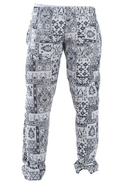 Gray/White Patterned Pants