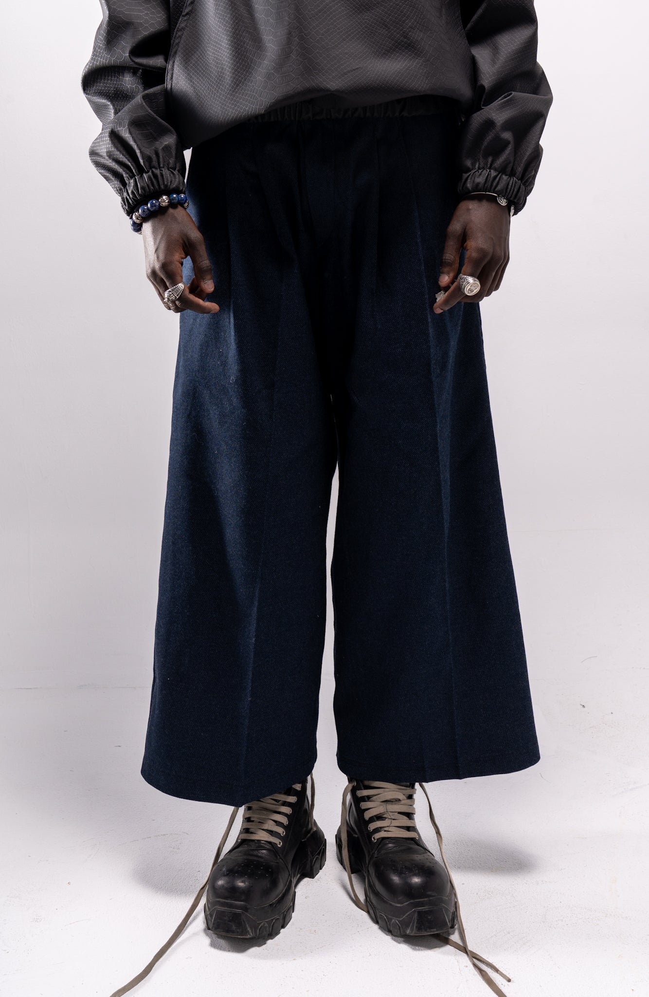 Flipped Denim Wide Pants