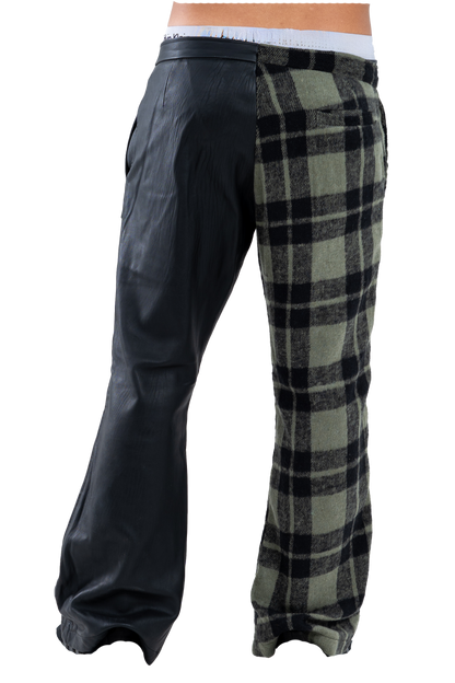 Genuine leather Green Pants