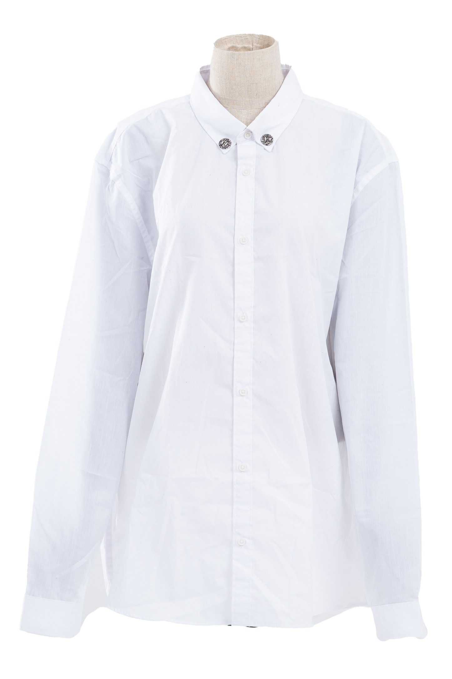 Brain Buttons White Shirt