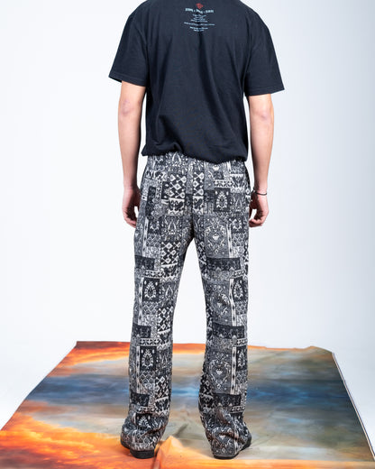 Black Patterned Pants