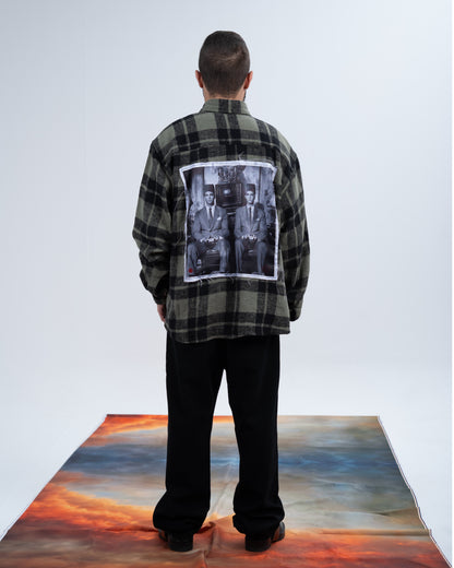 Green Plaid Flannel Shirt