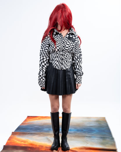 Cropped Checkered Shirt