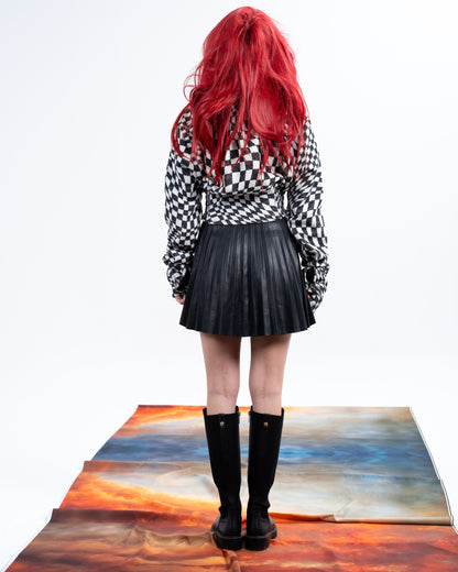 Cropped Checkered Shirt