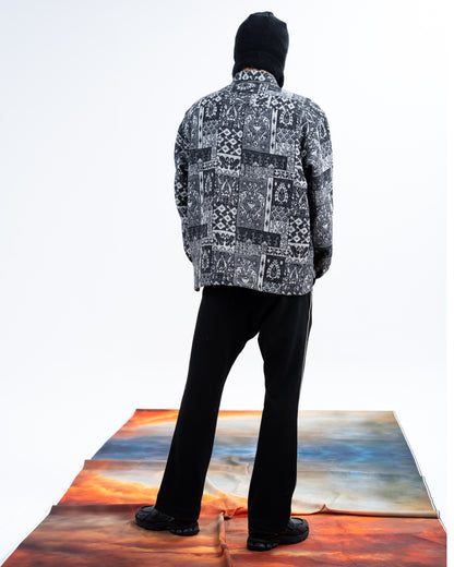 Black/White Patterned Jacquard Shirt
