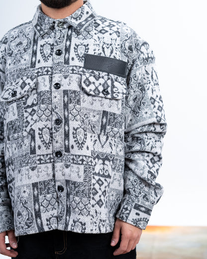 Gray/Black Patterned Jacquard shirt