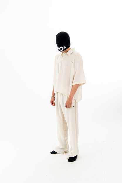 The Pleated Linen Polo
