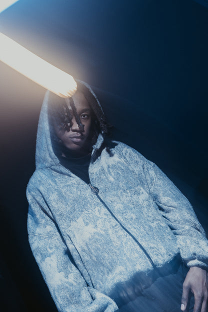 Alexandra Jacquard Zip-up Hoodie