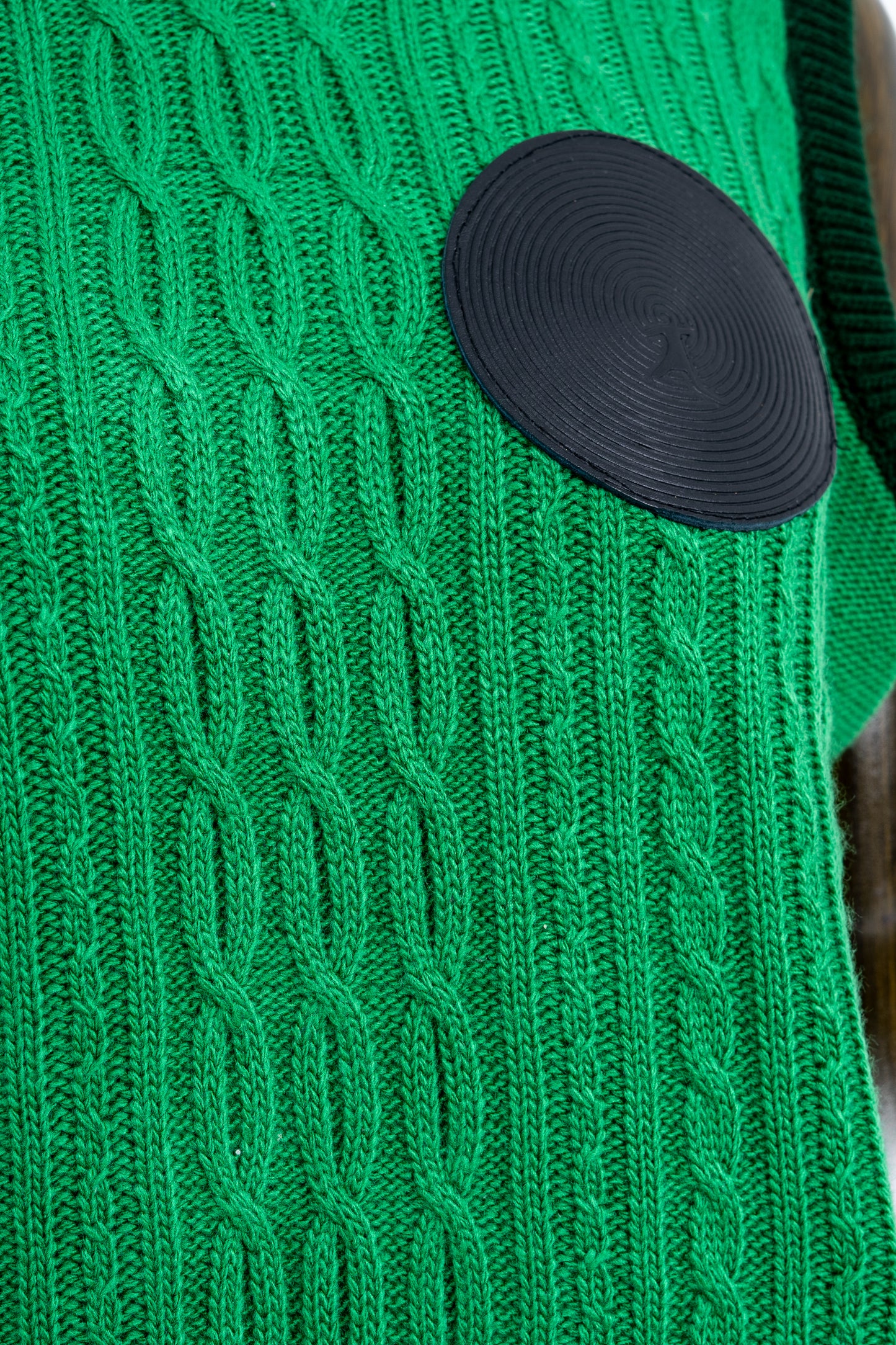 Green Knitted and Jacquard Vest