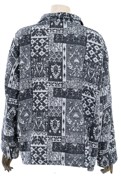 Black Patterned Polo